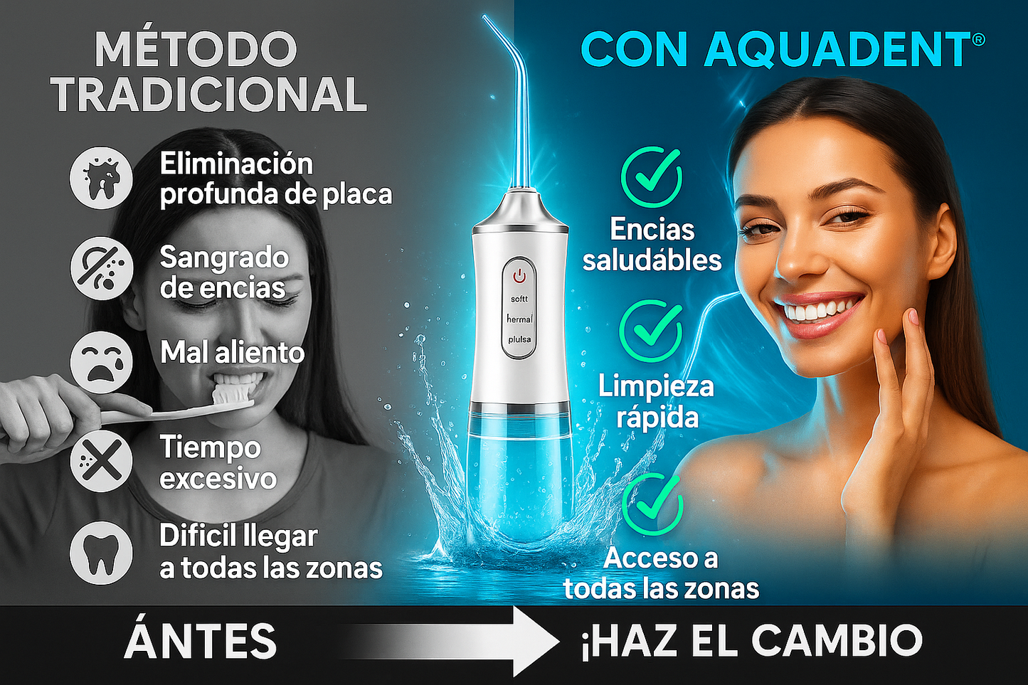 🌊 AquaDent® – Limpieza instantánea😁✨